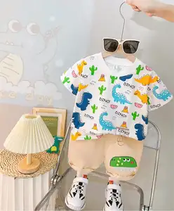 2023 summer new collection baby boys kids dress T-shirt Jeans Yiwu Guangzhou low price quality Children 1-5 years old