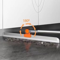 Balai à franges avec manche en plastique et acier Balai à eau Grattoir Outil de nettoyage de salle de bain pour sols et murs Utilisation en cuisine