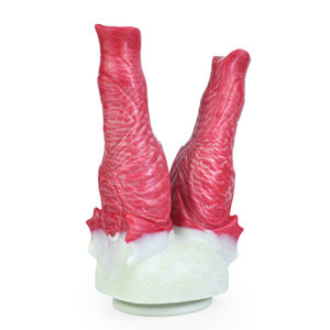 NNSX двухцветный синтетический силиконовый фаллоимитатор с сильными присосками общей длины 22 см Анальная пробка игрушка - Product Image 3