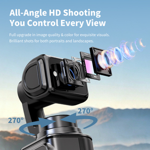 Cámara Deportiva Portátil D11 1080P con Pantalla de 2 Pulgadas 270 °   Grabadora de video portátil giratoria para vlogs de viaje con batería de 2000 mAh - Product Image 5