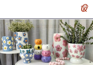 Desain Kustom Grosir Pot Keramik Mini Putih Mewah Gaya Nordik - Product Image 2