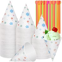 Gobelets jetables pour glaces pilées, granités et crèmes glacées 3.7oz 6oz Impression personnalisée