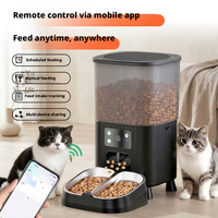 Distributeur automatique intelligent pour animaux de compagnie, double bol, WiFi, boîte d'alimentation vocale, acier inoxydable 304, bol pour chat et chien, utilisation en intérieur