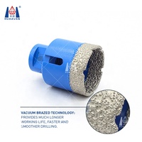 Forets diamantés brasés sous vide en acier de 10 mm pour maçonnerie, scie cloche pour carrelage céramique et marbre