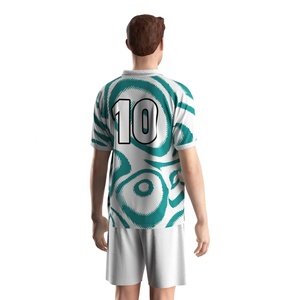 Maillot de football à col à bouton unique avec finition à séchage rapide, tissu anti-humidité et garnitures personnalisables en option pour l'entraînement - Product Image 4