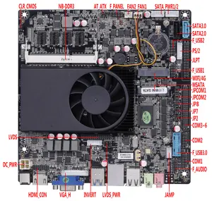 KEP เมนบอร์ด8GB,เมนบอร์ด I3 I5 I7 2.0ซิมการ์ด LAN USB 3.0 USB Qm6600เมนบอร์ด Pcb