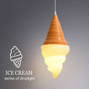 Creative Ice Cream Cones Head Dining Lamp Dessert Shop Cafe Bar Restaurant Decor <strong>Fixtures</strong> LED Light Warm <strong>Display</strong> Model Hanging - Product Image 3