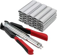 R8 P7 Kit de pince à anneau de porc manuel de type C pour boucle de cage pour animaux de compagnie de poulet