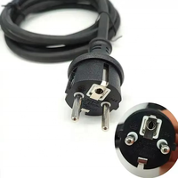 Kabel Daya Tahan Air Eropa 16A 250V dengan Steker IP44, Konektor SJTW IEC, Kabel Listrik Aman untuk Luar Ruangan, Bersertifikasi CE, untuk Komputer