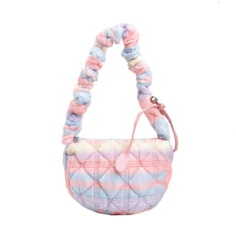 2023 Korean Fashion Plissee geste ppte kunden spezifische Puffer Umhängetasche Leichte Frauen Cloud Bubble Tote Achsel Hobo Handtasche