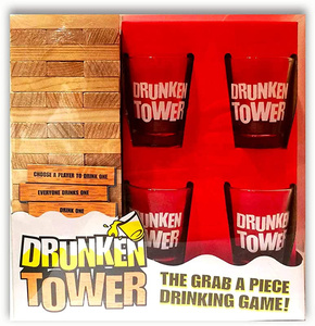 Juegos de Fiesta, Torre de Bebidas con <span class=keywords><strong>Juego</strong></span> de Vasos de Chupito, Juegos de Construcción con Bloques, Juegos de Beber para Adultos - Product Image 1