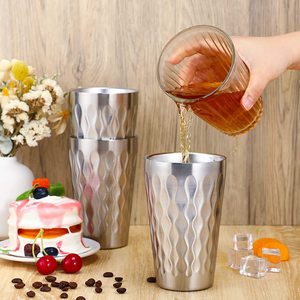 Hot bán 16 <span class=keywords><strong>oz</strong></span> cốc thép không gỉ đôi tường kim loại Tumbler bia Mug Stackable uống cup - Product Image 5