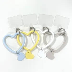 Nouvelle mode Anti-perte téléphone portable Bracelet en silicone Silicone souple suspendu <span class=keywords><strong>cordon</strong></span> anneau porte-clés lanière pour un usage quotidien - Product Image 1