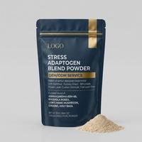 Poudre de mélange adaptogène anti-stress certifiée GMP pour adultes, marque privée, certifiée Halal/Kosher, vente en gros directe d'usine, personnalisable