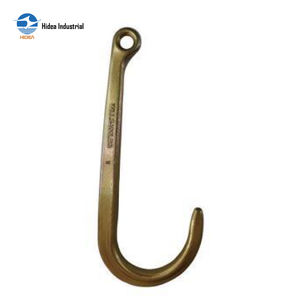 HIDEA <span class=keywords><strong>Crochet</strong></span> en J en acier super allié forgé à froid, trempé, électrogalvanisé, thermolaqué, facteur de sécurité <span class=keywords><strong>4</strong></span>:1 avec trou rond - Product Image 1