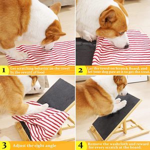 Wooden Dog <b>Scratching</b> <b>Post</b> Foldable Pet Nail Care Pad For Dogs - Product Image 4