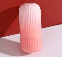Tube de brillant à lèvres portable de haute qualité, dégradé rose, flacon vide pour rouge à lèvres, emballage en plastique solide PP avec bouchon à clapet