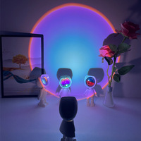 Veilleuses astronautes Robot rechargeable Lampe de coucher de soleil pour enfants Projecteur de chevet Mini lampe de table pour enfants