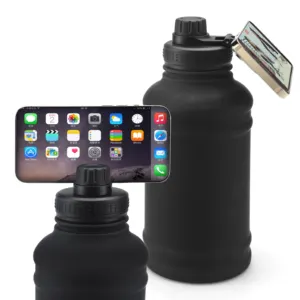 Magnetic lid phone holder stainless steel water bottle, Magnetic attraction your mobile phone, Adapt to multiple capacities