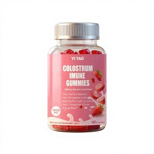 Gomitas de Calostro Bovino OEM/ODM 1000mg, Favorecen la Claridad de la Piel, la Salud del Cabello y las Uñas, Aumentan la Energía y Refuerzan el Sistema Inmunitario, 60 Gomitas - Product Image 1