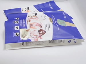Sacs personnalisés imprimés de 5 kg pour aliments pour chiens adultes, sachets à fond plat à quatre soudures pour croquettes sèches de bœuf, fruits et légumes pour chiens - Product Image 4