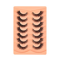 Cils faux épais et bouclés naturellement, 7 paires, best-seller, style européen et américain