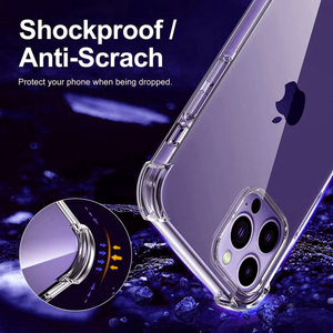Pour <span class=keywords><strong>Iphone</strong></span> 16 étui antichoc, 1.5mm Transparent cristal clair Tpu pare-chocs étui de téléphone pour <span class=keywords><strong>iPhone</strong></span> 11 12 13 14 15 16 17 Pro Max - Product Image 4
