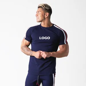 High Quality O-neck T Shirt Logo Custom Contrast Colors Short Sleeve Men's T Shirt Sportswear Men T Shirt