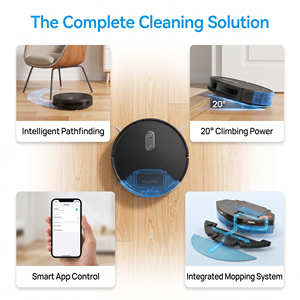 PS1 Robot Vacuum Cleaner 15000Pa Suction Gyro Smart Mapping Tuya APP 3in1 Sweep <b>Mop</b> Robotic Cleaner For Pet Hair - Product Image 5