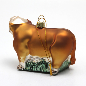 Handmade High Quality <strong>Glass</strong> Cow Christmas <strong>Tree</strong> Ornaments Mini Animal Decoration Eco-friendly European Style - Product Image 6