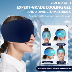 Masque oculaire rafraîchissant grand format pour soulager les migraines, coussin de refroidissement à couverture complète pour les maux de tête avec protection à 360 degrés - Product Image 4