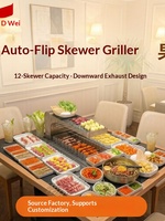 Yawei Rauchfreier Automatisch Rotierender Grillspieß-Tisch Koreanischer Stil Buffet-Restaurant Grilltisch