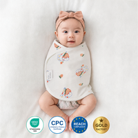 Envoltura para Bebé 100% Algodón con Certificación OEKO-TEX, Manta Envolvente Silenciosa de una Sola Capa, Envoltura para el Vientre de 35x80cm para Recién Nacidos