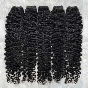 Ham birmanya kıvırcık demetleri insan saçı 12A sınıf manikür hizalanmış kıvırcık insan saçı uzantıları atkı <span class=keywords><strong>Spiral</strong></span> kıvırmak saç demeti - Product Image 4