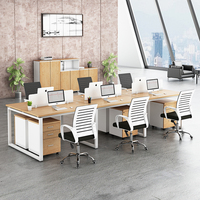 Conception modulaire de cloison de casier de Station d'ordinateur en forme de rectangle de bureau de personnel de bureau en bois moderne Durable simple pour le commercial