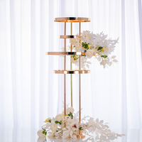 Support à fleurs en métal plaqué or de haute qualité, modèle E-10 de la marque LEXI, 118 cm, durable, centre de table décoratif pour mariage