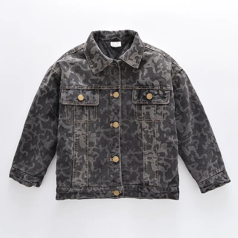 Produttori personalizzati boy jea jacket OEM giacca per bambini di alta qualità cappotto giacca di jeans per bambini stampata vintage all'ingrosso
