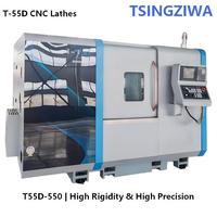 Vente directe d'usine - Tour CNC à lit incliné pour le métal T55D - Machine à broche simple haute rigidité
