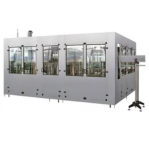 Automatic Glass Plastic Bottle Beverage Mineral Drink Water Washing Filling Sealing Production Line Bottling Packing Machine