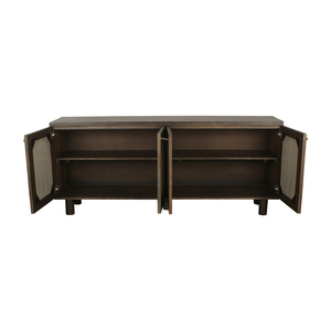 Solid Mango Wood <b>Sideboard</b> Cabinet with Multi Storage Compartments Durable Dining Room Furniture with Smooth Matte Finish - Product Image 2