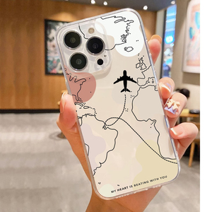 Funda Protectora Transparente de TPU Suave con Diseño Creativo de Mapa y Líneas de Aviones <span class=keywords><strong>para</strong></span> <span class=keywords><strong>iPhone</strong></span> <span class=keywords><strong>11</strong></span> 12 13 14 15 16 17 Pro Max Air - Product Image 1