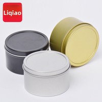 Weißblechdose 100ML 3 oz Lebensmittelecht Aromatherapie-Kerzen Runde Dose Haarwachs-Creme Eisendose mit Matter Oberfläche für Notfälle