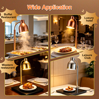 Lampe chauffante de buffet en marbre pour aliments, lampe chauffante pour hôtel, lampe chauffante pour grillades, pizza, frites, aliments frits, barbecue, charcuterie
