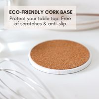 Sous-verres classiques en céramique absorbants, antidérapants, résistants à la chaleur, écologiques, mignons, pour table basse, décoration de bureau, pierre colorée