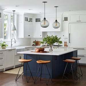 SHUIDAO Fabricant chinois d'ensembles d'armoires de cuisine modernes en bois massif et contreplaqué, finition laquée, armoires de style shaker pour villa - Product Image 5