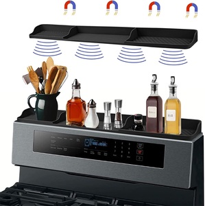 Customized Kitchen Oven Shelf Organizer Spice Rack Organizer Silicone Magnetic Stove Top Shelf
