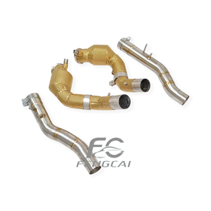 Tubo de Escape Aislado de Acero Inoxidable 304 Dorado Personalizado para Ferrari <span class=keywords><strong>Roma</strong></span> V8 3.9T 2020-2024, Tubos de Escape de Alto Rendimiento para Automóviles - Product Image 5