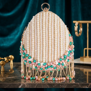Resin Clutch <b>Purse</b> With <b>Glitter</b> Sparkle Inlay And Sleek Modern Shape Perfect For Evening Parties - Product Image 3