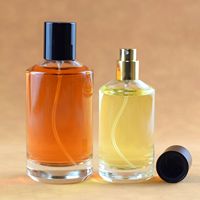 Parfum en verre rond transparent vide de luxe Parfum 30ml 50ml 100ml bouteille de parfum rechargeable bouteille de parfum de voiture bouteilles d'huile de parfum