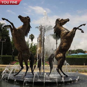 Youfine Lớn Cổ Ba Nhảy Ngựa Bronze Đài Phun Nước Cho Ngoài Trời Công Viên Vuông Vườn Vòng Tròn Giao Thông Vòng Tròn - Product Image 2